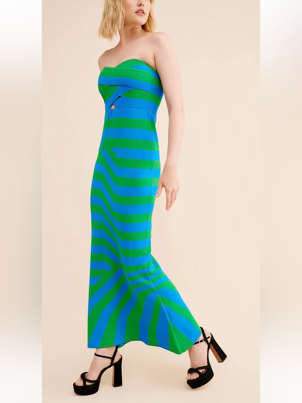 NEW The Wolf Gang Aude Maxi Dress Aqua Size XS